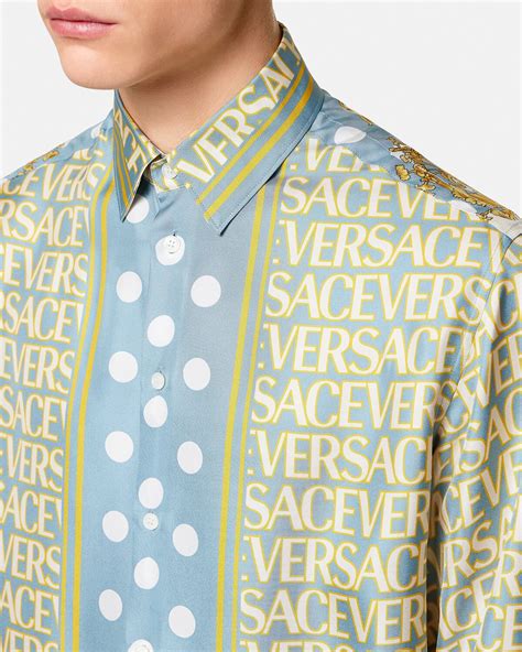 t shirt aloha versace|versace buttercream silk shirt.